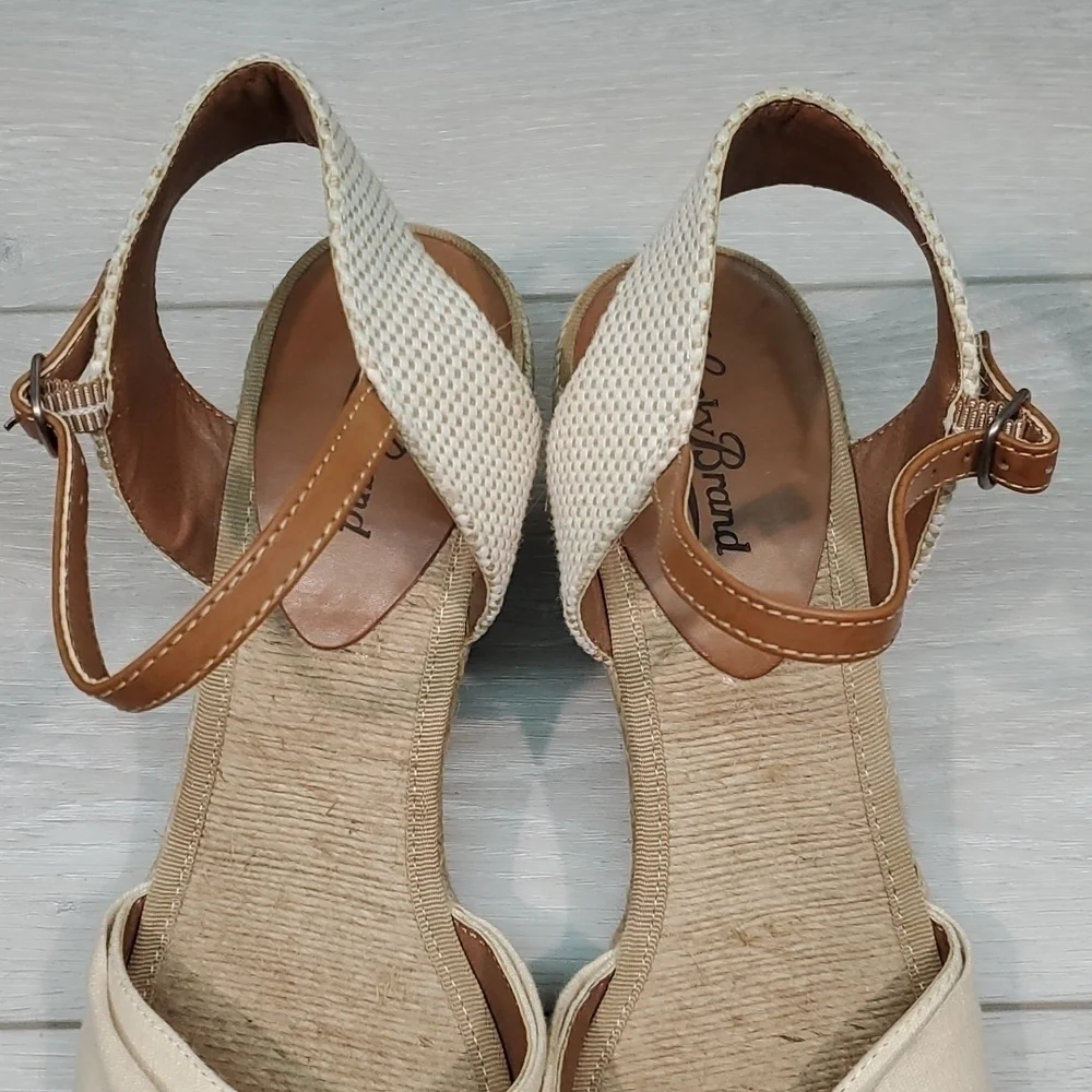 Lucky Brand Womens Kavala Espadrille Wedge Ankle Strap Sandals shoes sz 10B